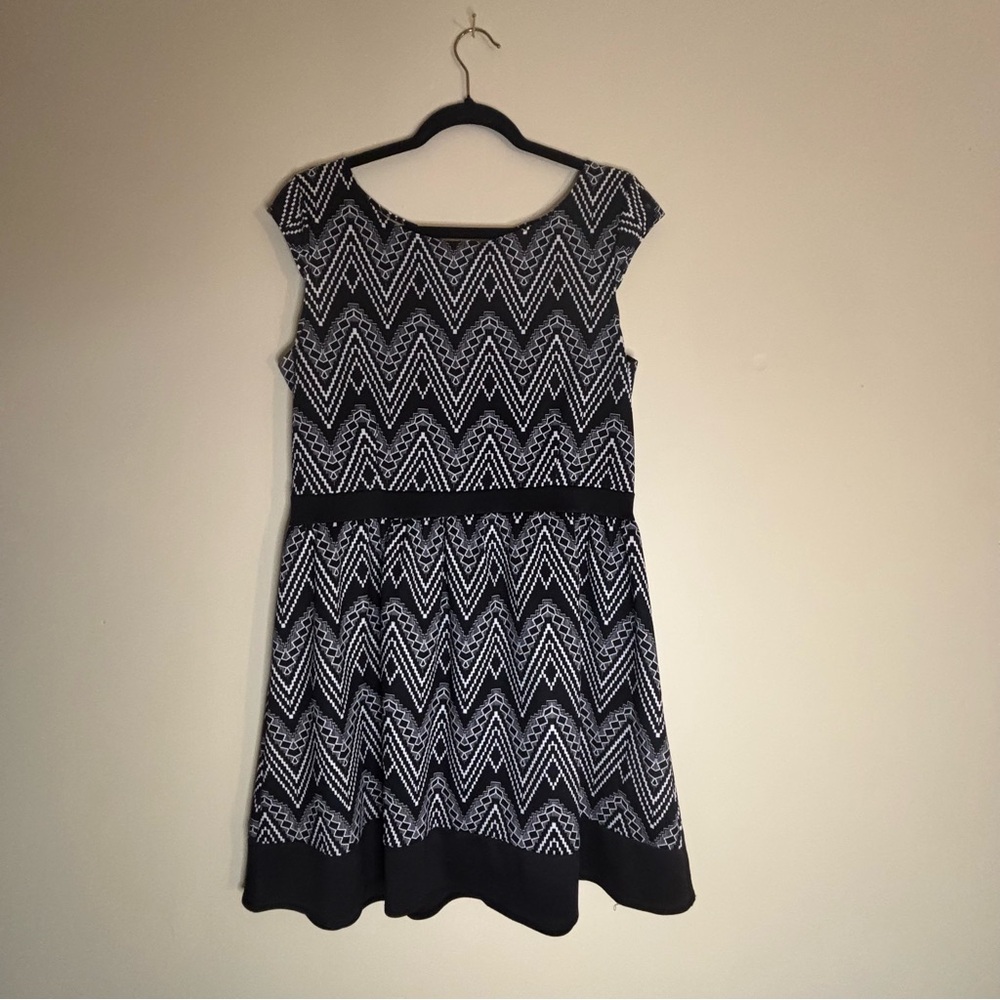 Black and White Chevron Dress